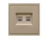 Розетка телефонная двойная софт-тач золотой песок Arlight SCT-MTL2-SFPL-GD (2хRJ-11, 4C) 054310(1)