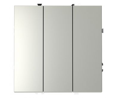Выключатель трехклавишный Voltum S70 VLS030105 (сталь)