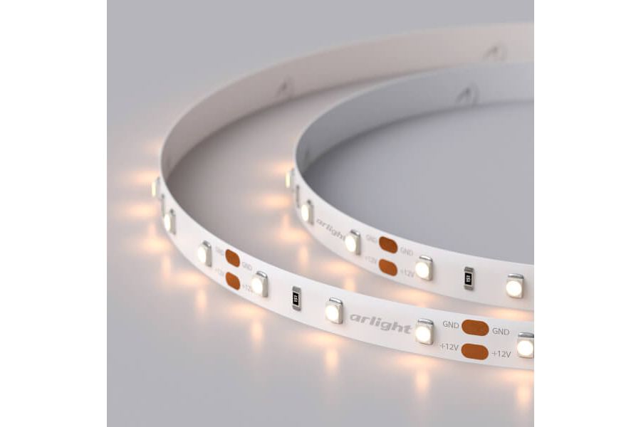 Светодиодная лента Arlight RT-A60-8mm 12V Warm2700 (4.8 W/m, IP20, 2835, 5m) 010597(2)