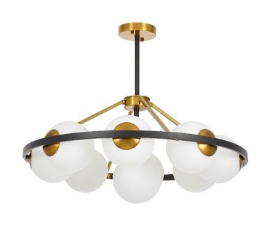 Подвесная люстра Lumina Deco Donzano LDP 8034-9 BK+WT