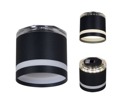 Накладной светильник Reluce 53001-9.5-001LD GX53+LED3W BK