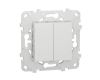 Выключатель двухклавишный Schneider Electric Unica New NU521118