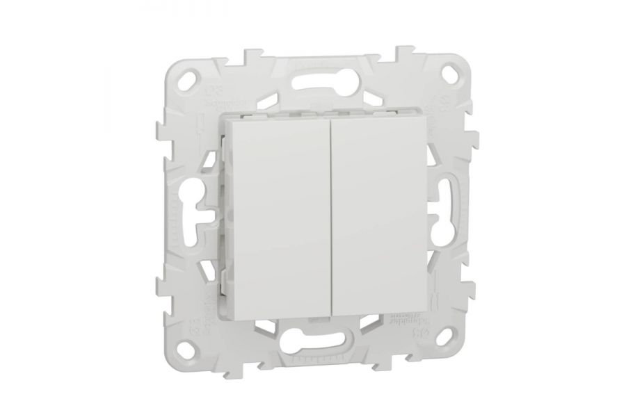 Выключатель двухклавишный Schneider Electric Unica New NU521118