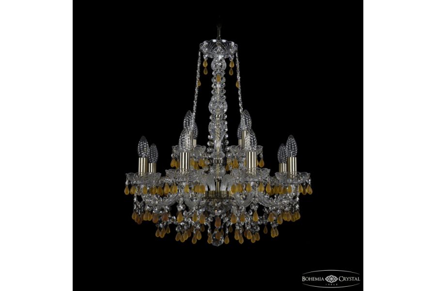 Подвесная люстра Bohemia Ivele Crystal 1410/8+4/195/h-63 Pa V1003