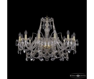 Подвесная люстра Bohemia Ivele Crystal 1411/12/300 G Leafs