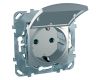 Розетка Schneider Electric Unica с/з со шторкамии крышкой 16A 250V MGU5.037.30TAZD