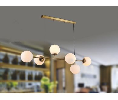 Подвесная люстра iLamp Golden 9136P/6 GL-WH