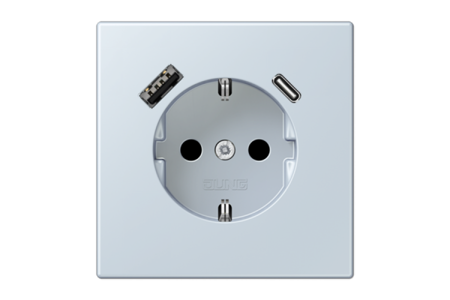 Розетка 2K+З USB Typ AC Jung LC1520-15CA209