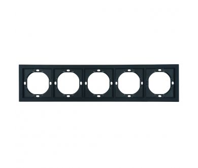 Рамка 5-местная Stekker Мия PFR00-3005-05 черный бархат 50465