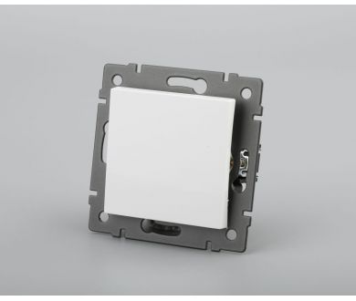 Механизм выключателя одноклавишный самовозвратный Arlight SWT-MKR1-PL-WH-V (250V, 10A) 049879