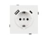 Механизм розетки с USB зарядкой Arlight SCT-TENDO-MUAC-SFPL-WH (230V, 16A) 054610