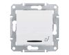 Выключатель кнопочный с синей подсветкой Звонок Schneider Electric Sedna 10A 250V SDN1600421