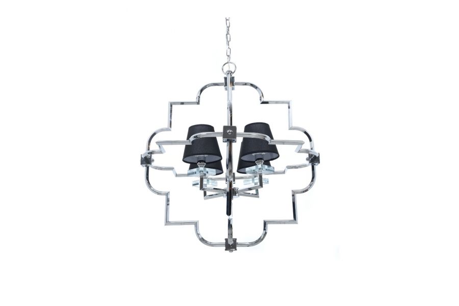 Подвесная люстра Lumina Deco Baltimore LDP 8020-4 CHR+BK