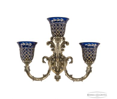 Бра Bohemia Ivele Crystal Florence 7109B15/2+1/210 GB P2 U Amber-Blue/H-1J