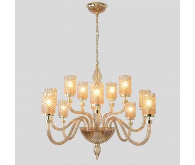 Подвесная люстра Crystal Lux SILVESTRO SP12 AMBER