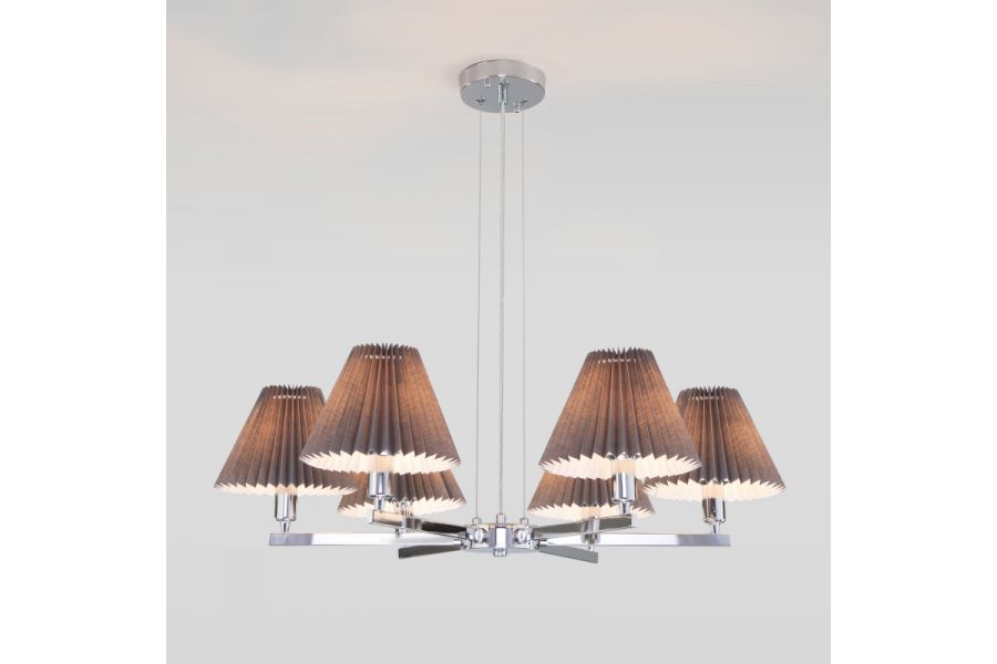 Подвесная люстра Eurosvet Peony 60136/6 хром/графит
