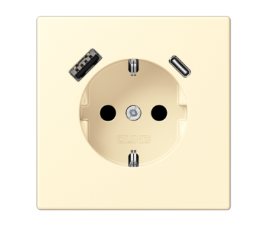 Розетка 2K+З USB Typ AC Jung LC1520-15CA201