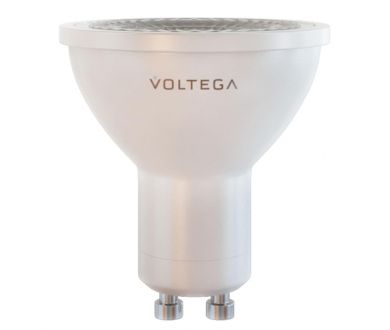 Лампа светодиодная Voltega GU10 6W 4000К прозрачная VG2-S1GU10cold6W-D 7109