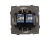 Механизм компьютерной розетки двойной Arlight SCT-TENDO-MPC2-PL-GD (RJ-45, CAT6) 054103
