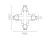 Соединение крестовое с подводом питания к треку 5040xx-(F)/(R) Lightstar Quattro 504146-FR