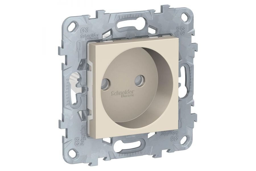 Розетка Schneider Electric Unica New б/з со шторками 16A 250V NU503344
