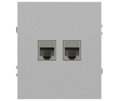 Розетка Эра Arktik 16-3108-03 информационная двойная 2XRJ45 алюминий Б0070486