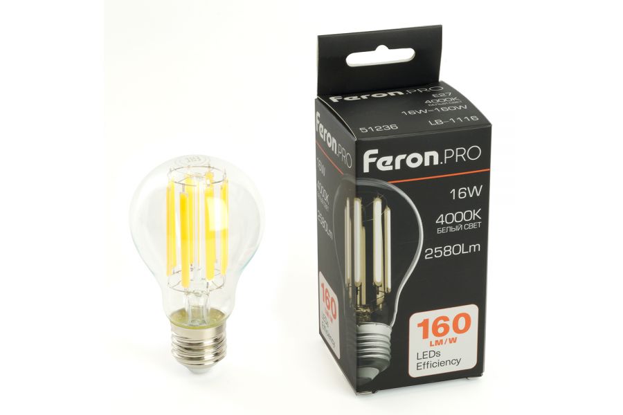 Светодиодная лампа Feron LB-1116 E27 16W 4000K 51236