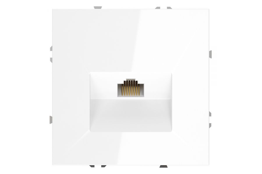 Розетка компьютерная Voltum S70 VLS060101 (белый глянцевый)