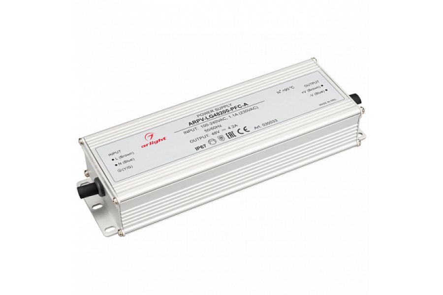 Блок питания Arlight ARPV-LG48200-PFC-A 48V 200W IP67 4,2A 030033