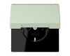 Розетка 2K+З с крышкой Jung LC1520BFKL218
