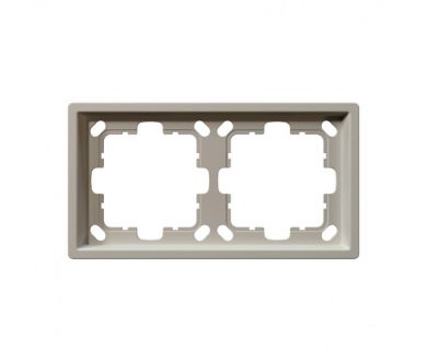 Рамка серия FD 2-постовая, цвет Сахара Jasmart FD1002SH