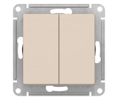 Переключатель 2-клавишный перекрестный, 2 x сх. 7, 10АХ Systeme Electric AtlasDesign ATN000273