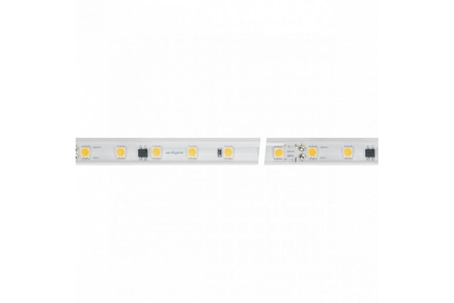 Светодиодная влагозащищенная лента Arlight 8W/m 54LED/m 5060SMD теплый белый 10M 029402(2)