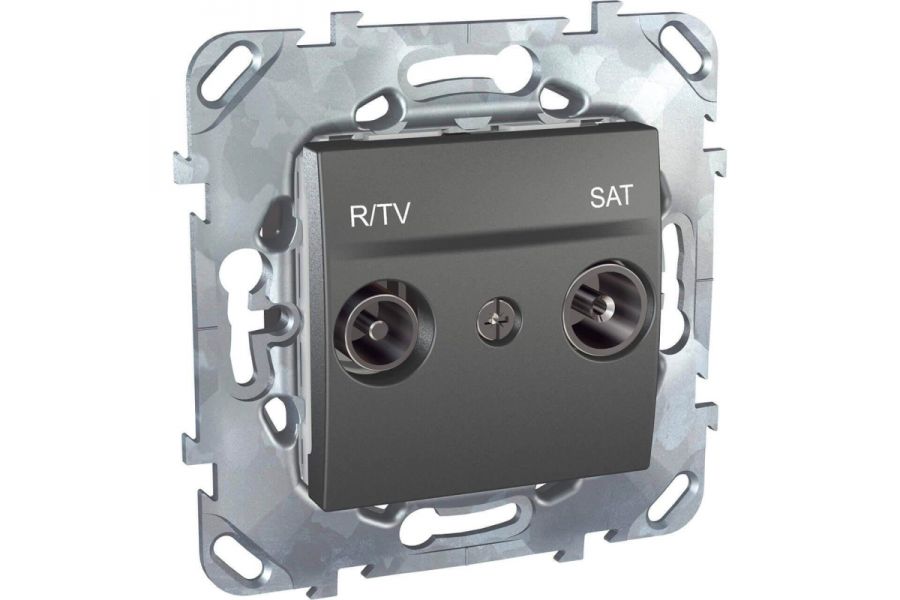 Розетка R-TV/SAT проходная Schneider Electric Unica MGU5.456.12ZD