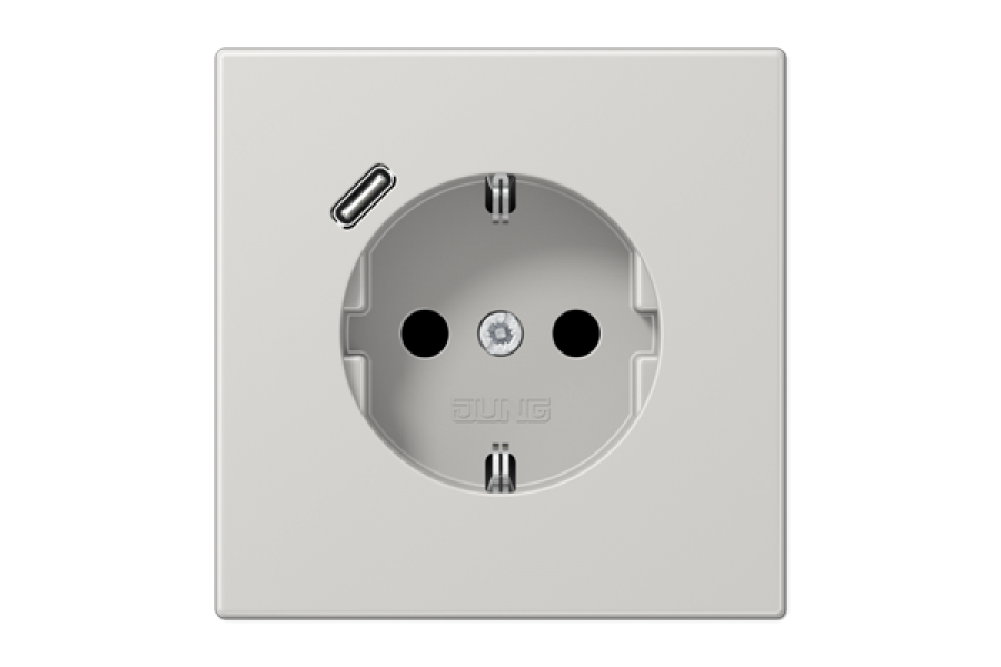 Розетка 2K+З USB Typ C Jung LS1520-18CLG