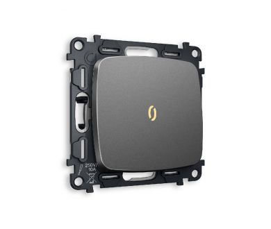 Комплект механизма 1-кл выключателя с подсветкой Ambrella Volt Omega MO652010