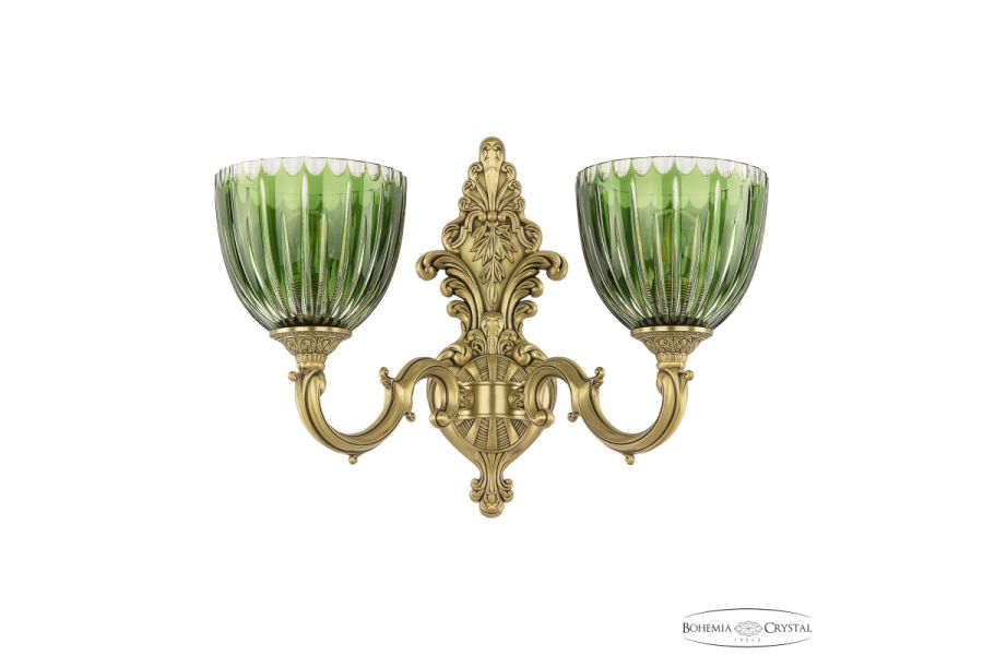 Бра Bohemia Ivele Crystal Verona 7214B14/2/175 FP P1 U Clear-Green/H-1K