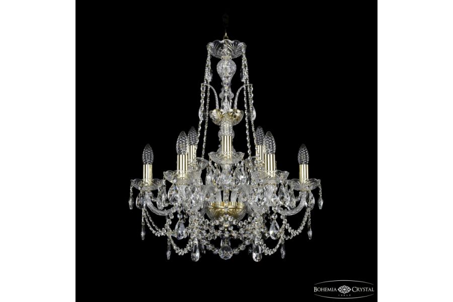 Подвесная люстра Bohemia Ivele Crystal 1411/6+3/195/XL-65 G