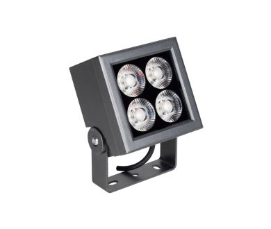 Прожектор Arlight KT-BLOCK-S130x130-15W RGBW-Day (Графит, 15x60 deg, 24V, DMX512) (IP66 Металл) 066388