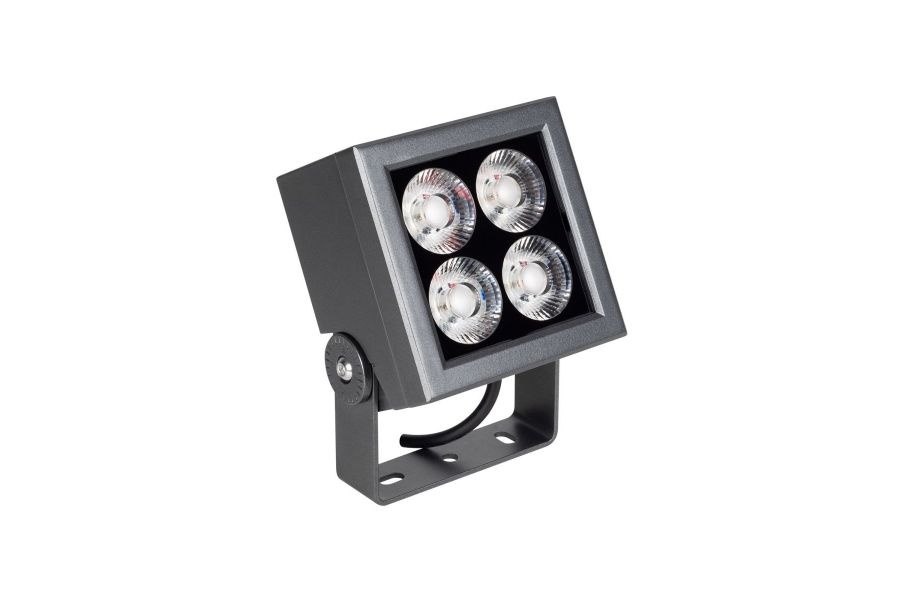 Прожектор Arlight KT-BLOCK-S130x130-15W RGBW-Day (Графит, 15x60 deg, 24V, DMX512) (IP66 Металл) 066388