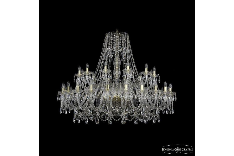 Подвесная люстра Bohemia Ivele Crystal 1411/24+12/530 G