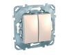 Переключатель двухклавишный Schneider Electric Unica 10AX 250V MGU5.213.25ZD