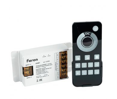 Контроллер диммер с пультом, таймером и визуализатором звука Feron LD481 12-24-48V 52096