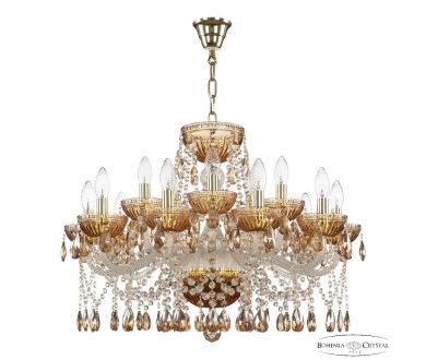 Купить Подвесная люстра Bohemia Ivele Crystal 5413/10+5/240 G Amber/M-1G K721 Подвесная люстра Bohemia Ivele Crystal 5413/10+5/240 G Amber/M-1G K721