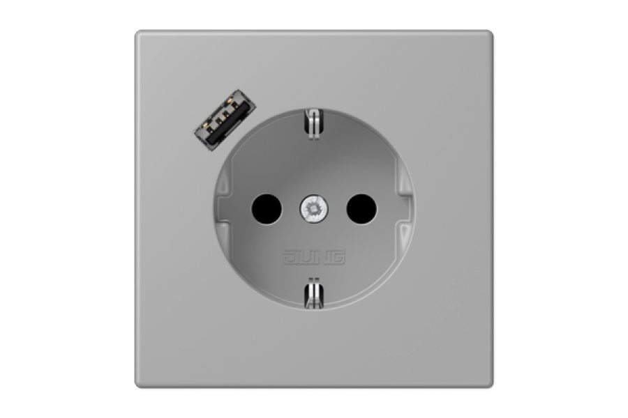 Розетка 2K+З USB Typ A Jung LC1520-18A204