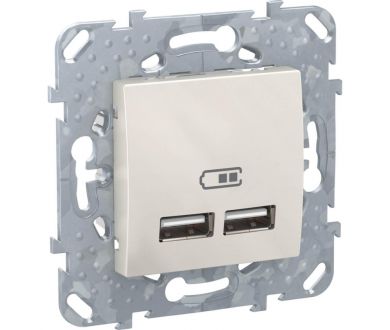 Розетка компьютерная 2xUSB Schneider Electric Unica 2,1А MGU5.418.25ZD