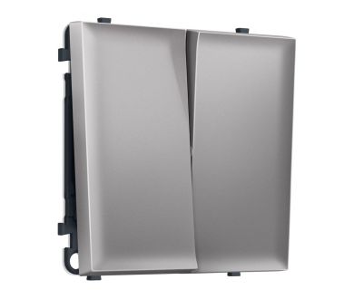 Комплект механизма 2-кл выключателя SIGMA Сталь матовый 10A-250V QUANT PRO Ambrella Volt MS503010 (SP5030, PR115)