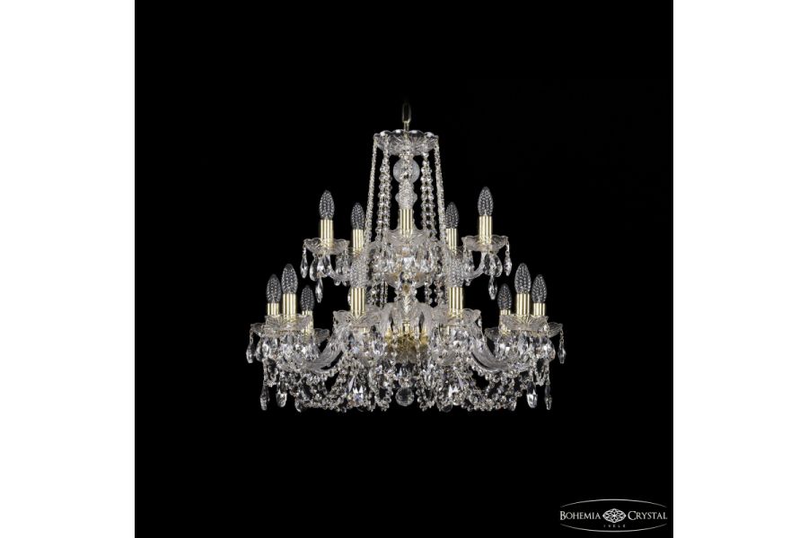 Подвесная люстра Bohemia Ivele Crystal 1402/10+5/240/2d G