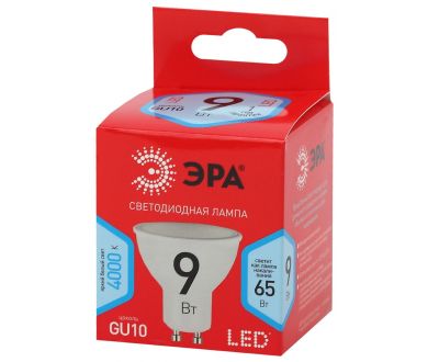 Лампа светодиодная Эра GU10 9W 4000K LED MR16-9W-840-GU10 R Б0050692