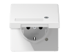 Розетка Schuko с крышкой Jung LS1520NAKLKOWW